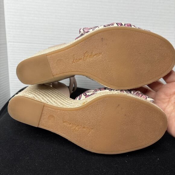 SAM EDELMAN Aubrey Floral Espadrille Ankle Strap Open Toe Sandals Shoes Size 9.5 - Picture 10 of 12